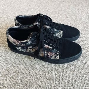 Vans Old Skool Men’s Black/Floral Print Suede Sneakers Size 12 *LIMITED EDITION*